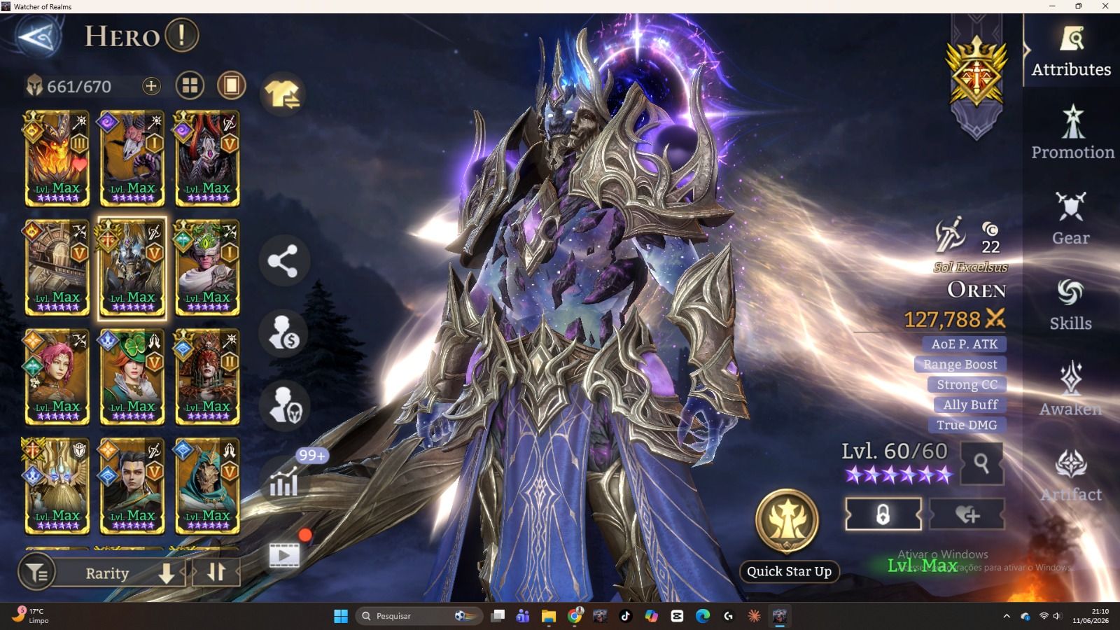 CONTA WOR COM OREN5 E EZA5 SUPER ENDGAME GVG