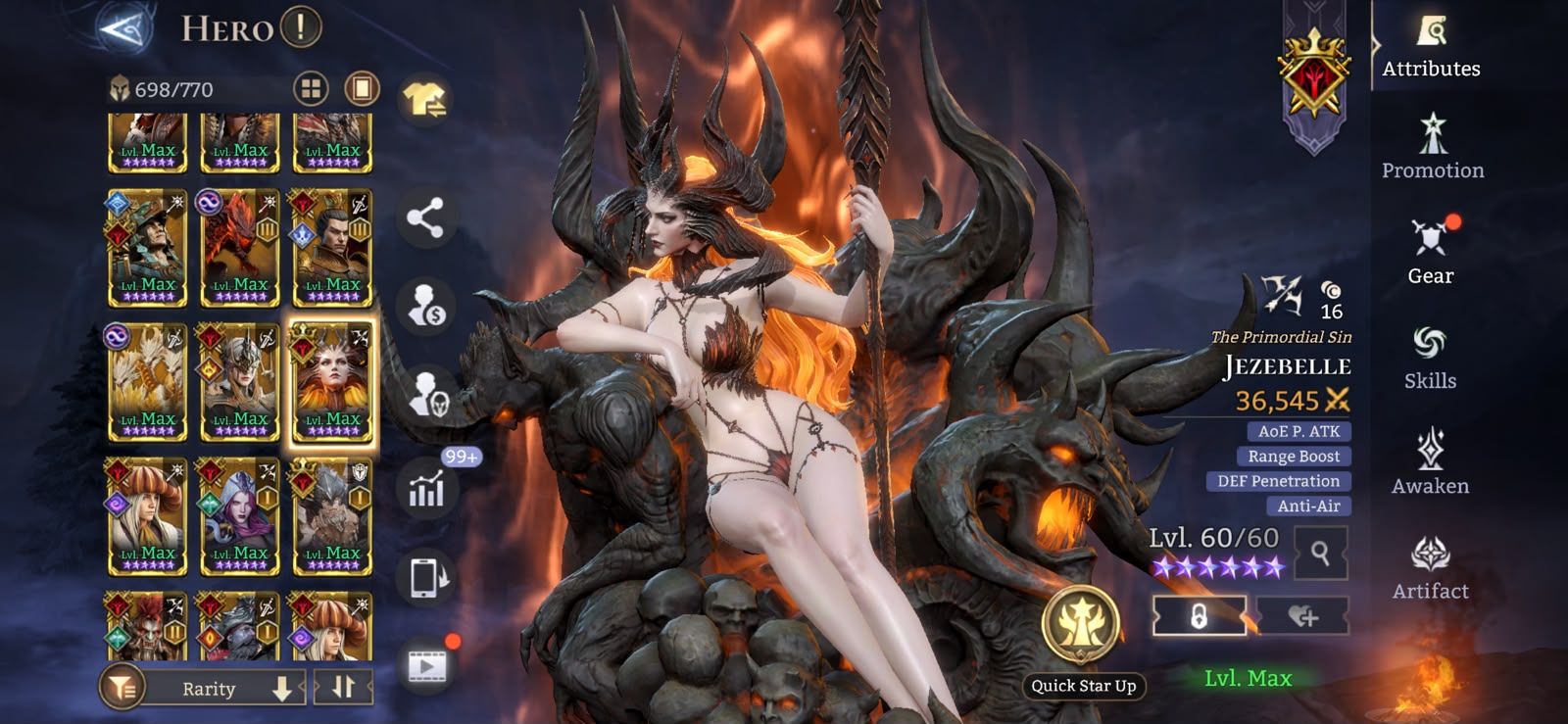 Conta end game com Eza5, Oren1 e Jezebel0
