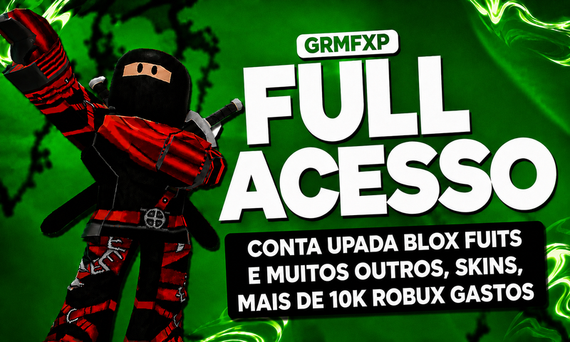 CONTA UPADA BLOX FUITS E MUITOS OUTROS, SKINS, MAIS DE 10K ROBUX GASTOS