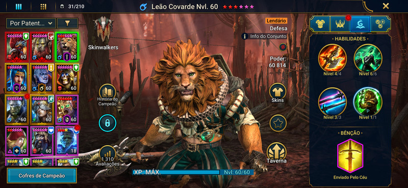 CONTA COM GALEUS, GIZMAK, LEÃO COVARDE E NARMA.