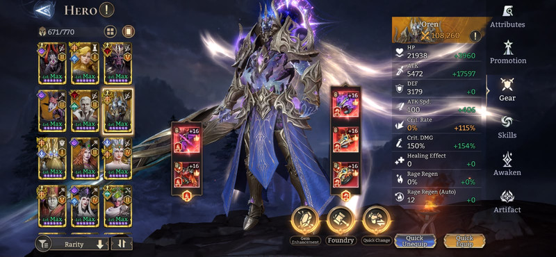 Conta End game WOR com todos os lords e muitas Skins pagas.