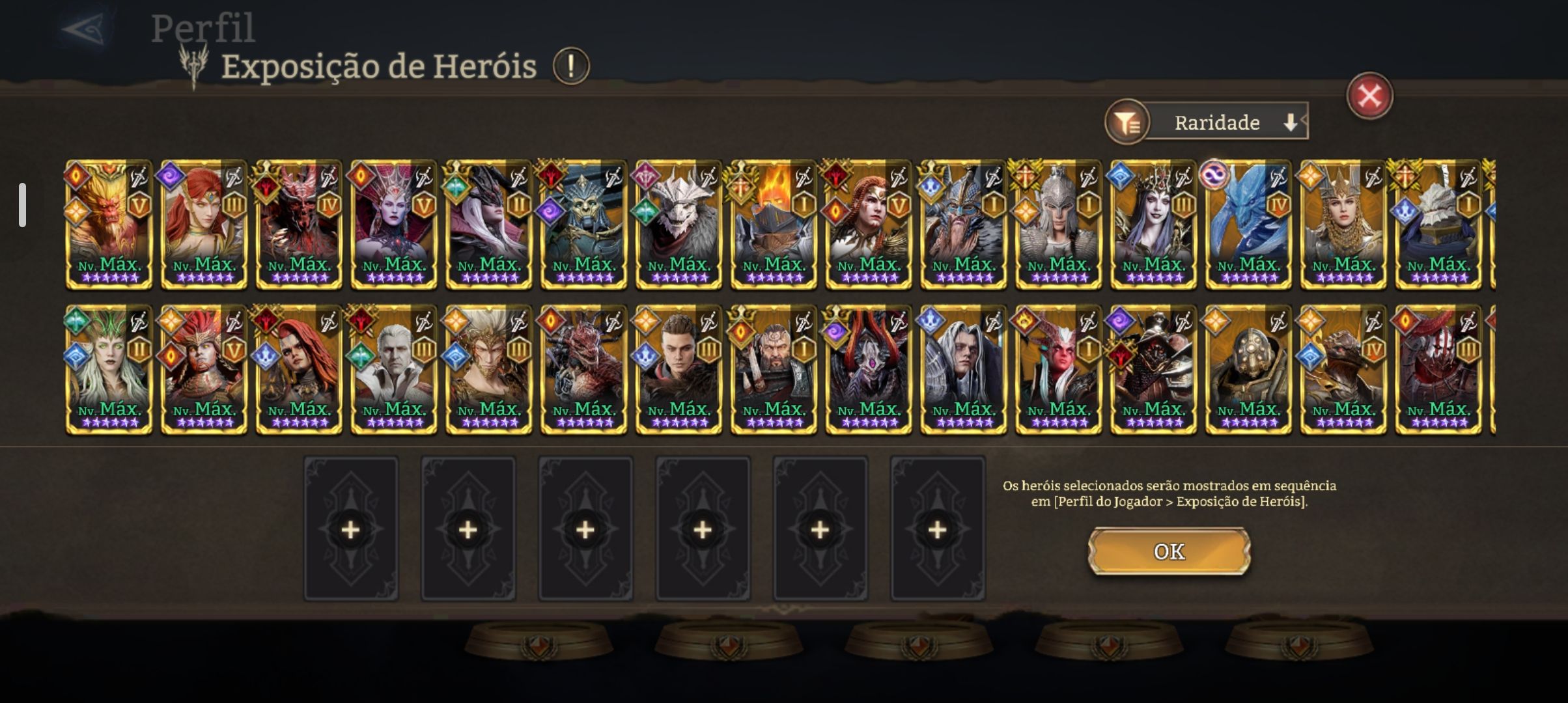 Conta end game, Todos os lordes atuais