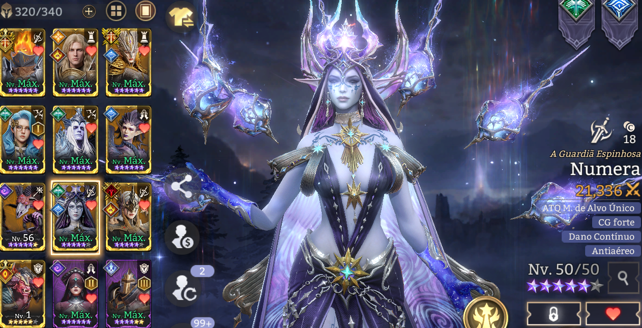 Anúncio de Conta Lvl 42 | Oren | Cainan | Valara | Gretchen |18 Legends (2 Lords) | 9.7k💎 | 2 Hero Reset Books | 300 W Gold