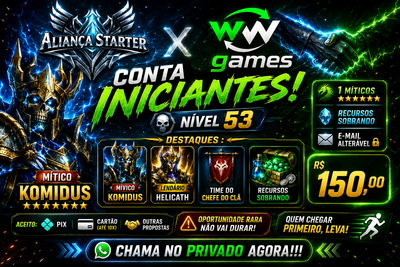 👆🏽🚨🔥💎 CONTA INICIANTES! 💎🔥🚨 🎮💀