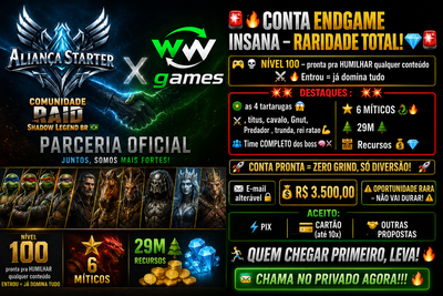 🚨🔥💎 CONTA ENDGAME INSANA – RARIDADE TOTAL! 💎🔥🚨 🎮💀
