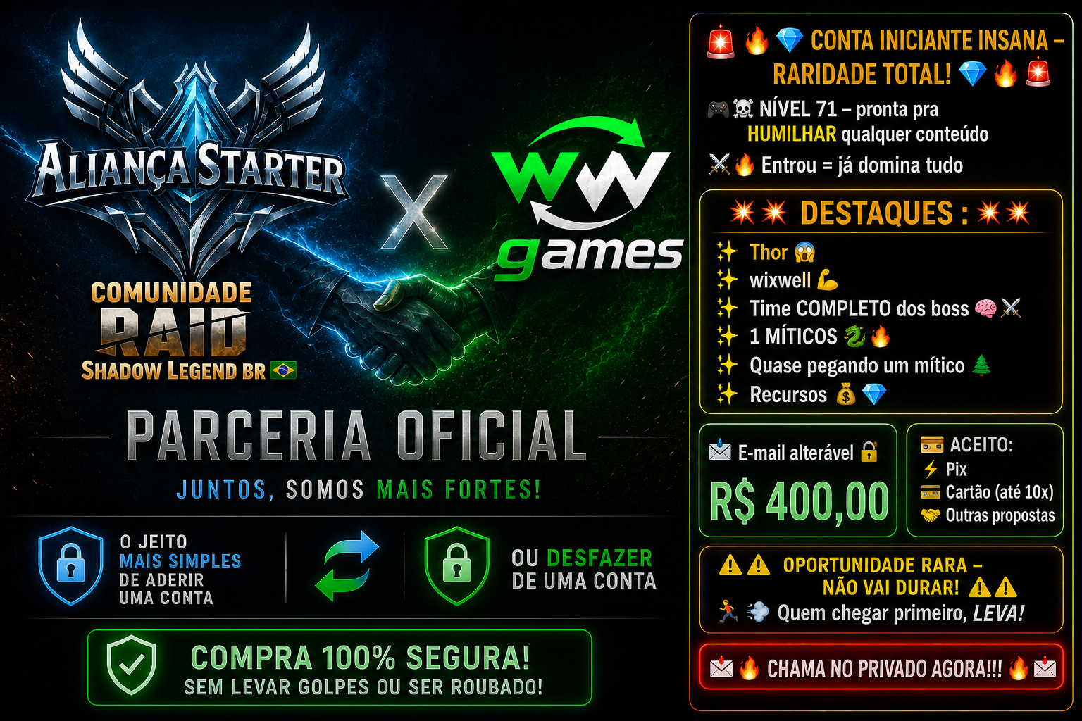 🚨🔥💎 CONTA INICIANTE INSANA – RARIDADE TOTAL! 💎🔥🚨  🎮💀