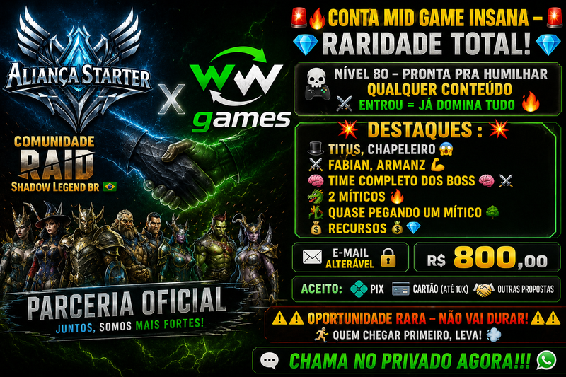 CONTA MID GAME INSANA