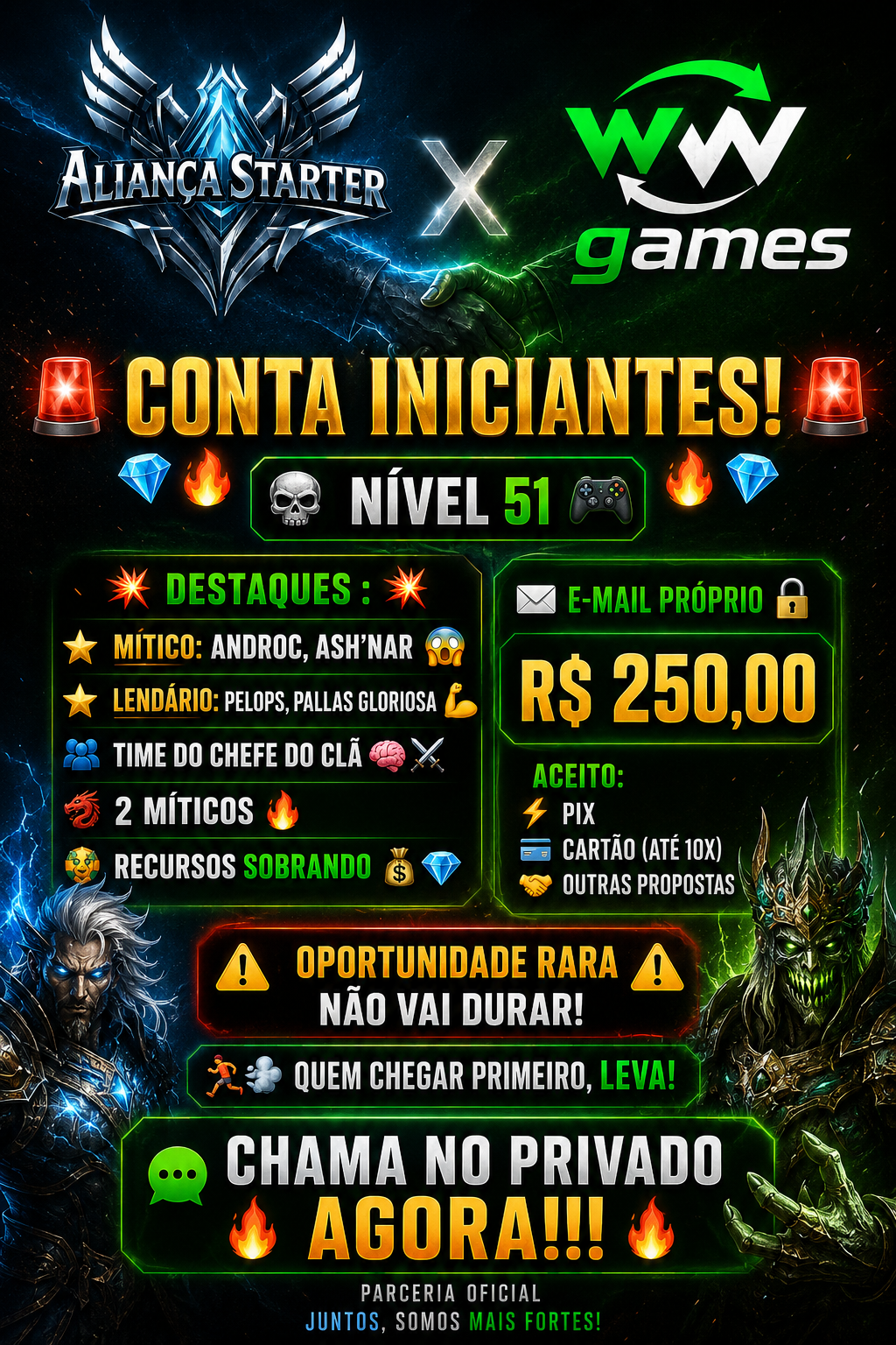 🚨🔥💎 CONTA INICIANTE! 💎🔥🚨