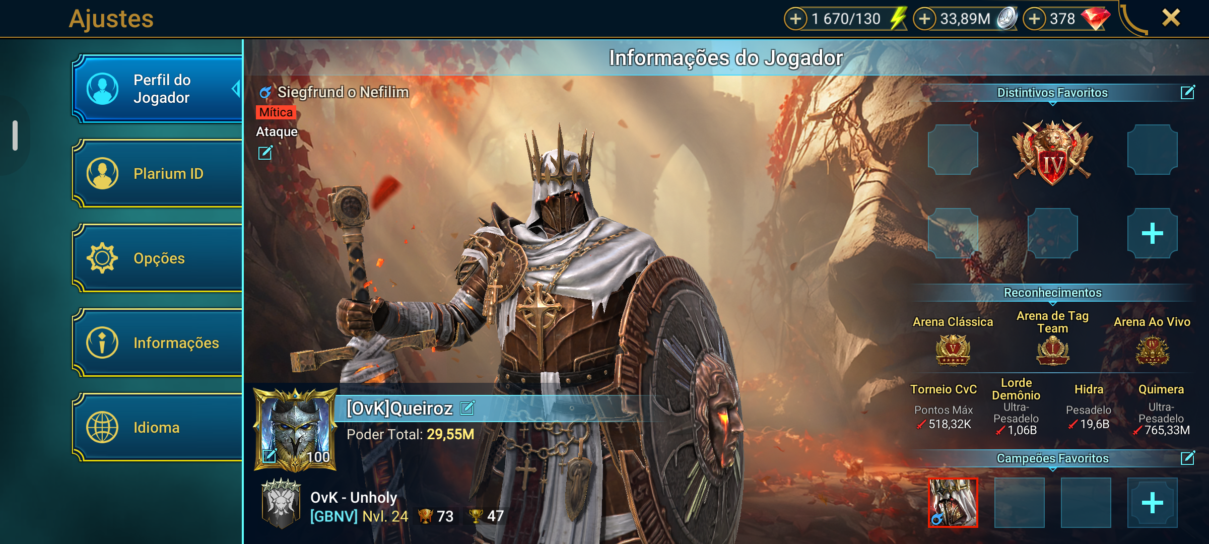 Anúncio de Conta end game 29 milhões de poder