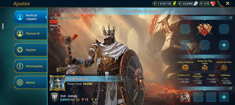 Conta end game 29 milhões de poder