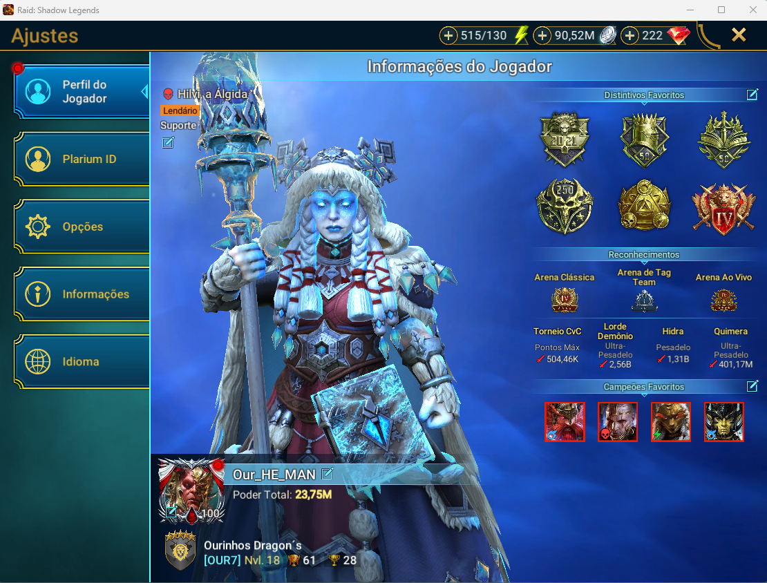 001 CONTA END GAME 23 M PODER  6 MÍTICOS 196 Lendarios