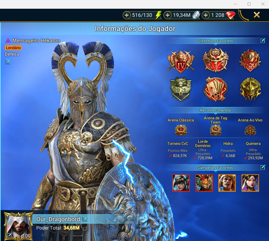 0012 CONTA END GAME 35.7 PP 15 MÍTICOS 283 LENDARIOS