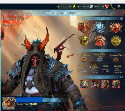 0013 CONTA END GAME 22 PP - 12 MÍTICOS - 191 LENDÁRIOS