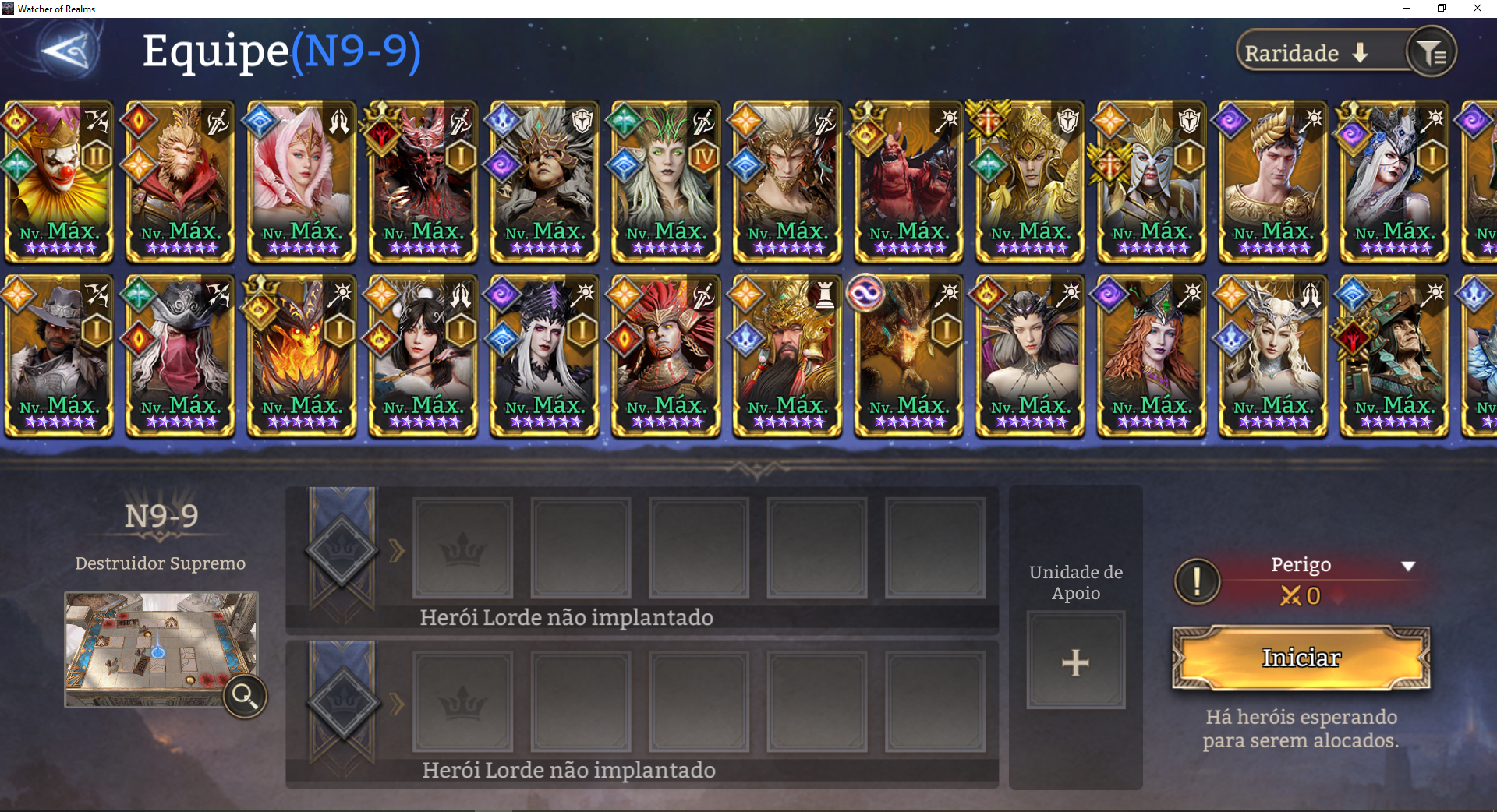 Conta LV67 Mid game Numera a4 Hex a2 e 58 lendarios